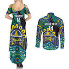Custom NAIDOC Week 2025 Cowboys Couples Matching Summer Maxi Dress and Long Sleeve Button Shirt Indigenous Art