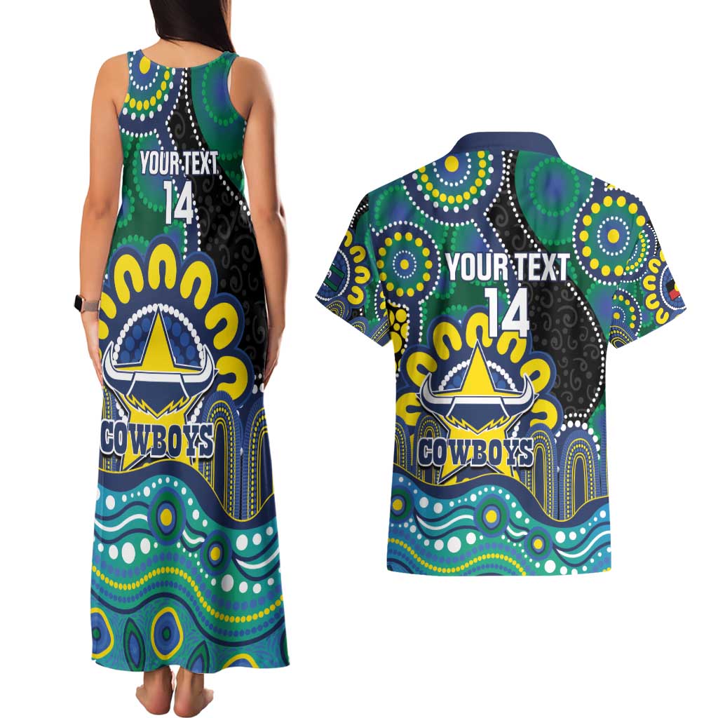 Custom NAIDOC Week 2025 Cowboys Couples Matching Tank Maxi Dress and Hawaiian Shirt Indigenous Art