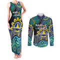Custom NAIDOC Week 2025 Cowboys Couples Matching Tank Maxi Dress and Long Sleeve Button Shirt Indigenous Art