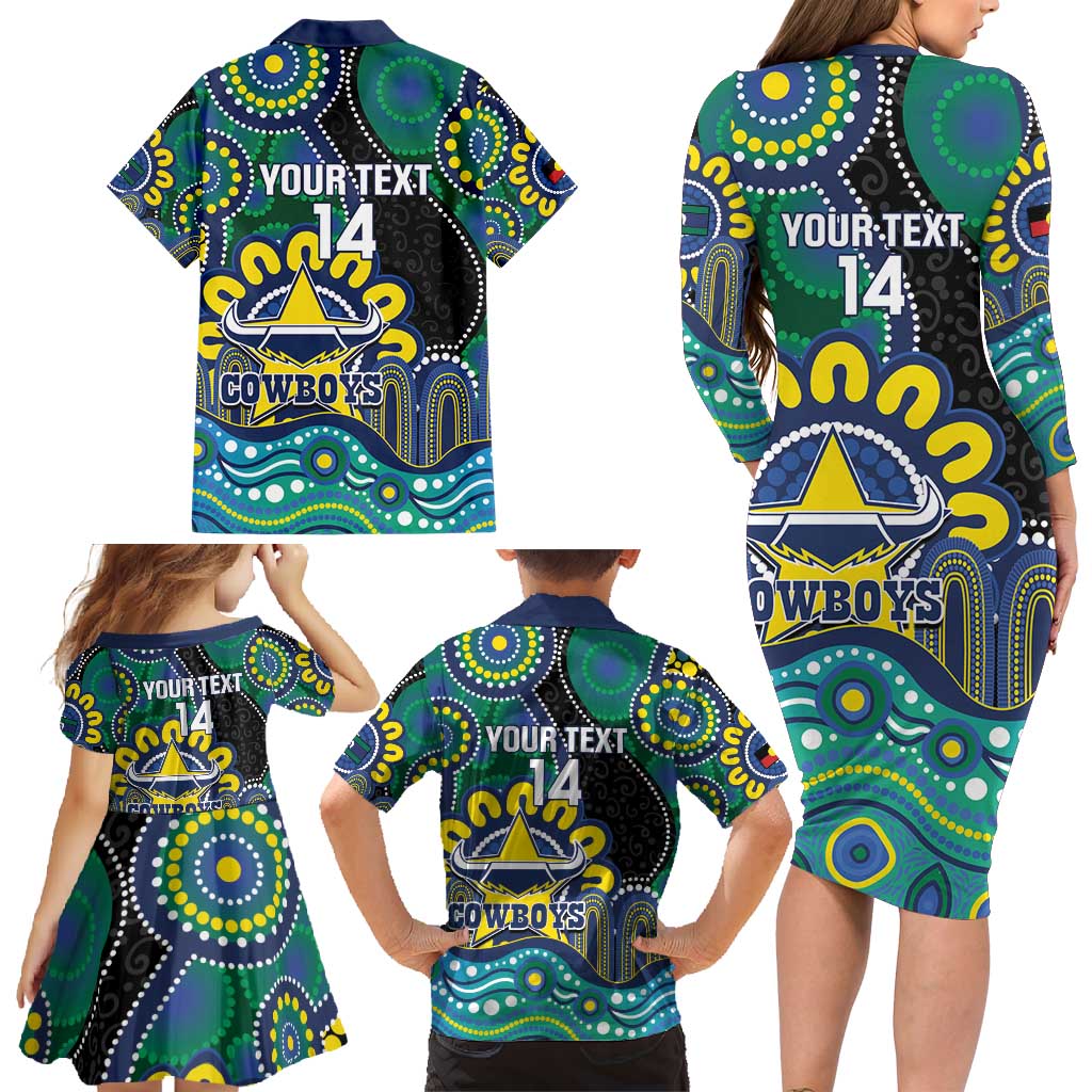 Custom NAIDOC Week 2025 Cowboys Family Matching Long Sleeve Bodycon Dress and Hawaiian Shirt Indigenous Art