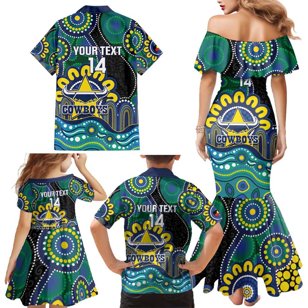 Custom NAIDOC Week 2025 Cowboys Family Matching Mermaid Dress and Hawaiian Shirt Indigenous Art