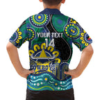 Custom NAIDOC Week 2025 Cowboys Family Matching Off The Shoulder Long Sleeve Dress and Hawaiian Shirt Indigenous Art