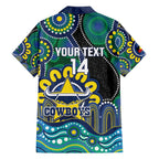 Custom NAIDOC Week 2025 Cowboys Family Matching Off The Shoulder Long Sleeve Dress and Hawaiian Shirt Indigenous Art
