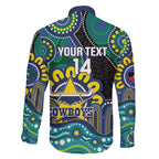 Custom NAIDOC Week 2025 Cowboys Family Matching Off The Shoulder Long Sleeve Dress and Hawaiian Shirt Indigenous Art