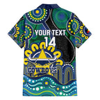 Custom NAIDOC Week 2025 Cowboys Family Matching Off Shoulder Short Dress and Hawaiian Shirt Indigenous Art