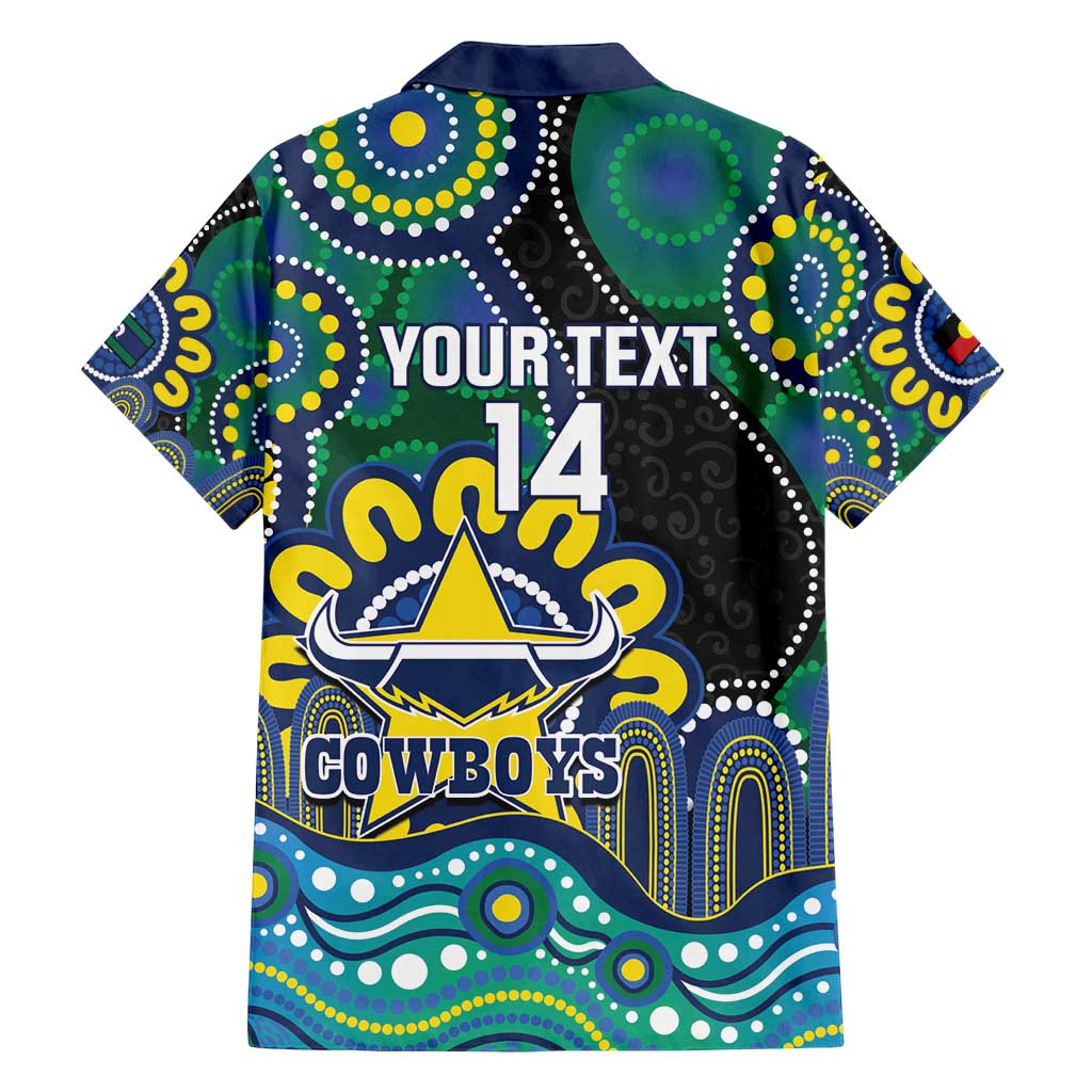 Custom NAIDOC Week 2025 Cowboys Family Matching Off Shoulder Short Dress and Hawaiian Shirt Indigenous Art