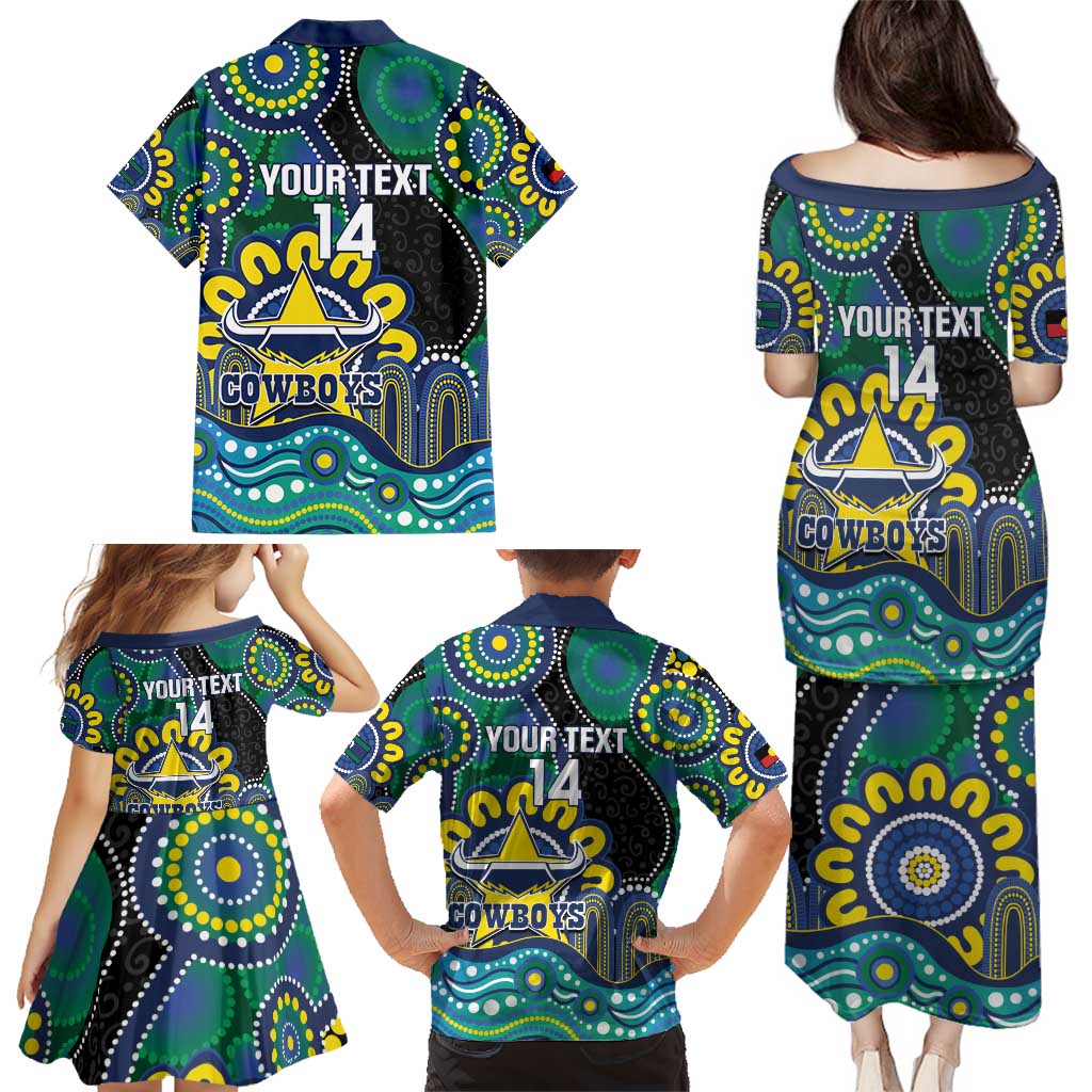 Custom NAIDOC Week 2025 Cowboys Family Matching Puletasi and Hawaiian Shirt Indigenous Art