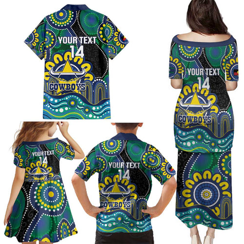 Custom NAIDOC Week 2025 Cowboys Family Matching Puletasi and Hawaiian Shirt Indigenous Art
