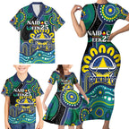 Custom NAIDOC Week 2025 Cowboys Family Matching Short Sleeve Bodycon Dress and Hawaiian Shirt Indigenous Art