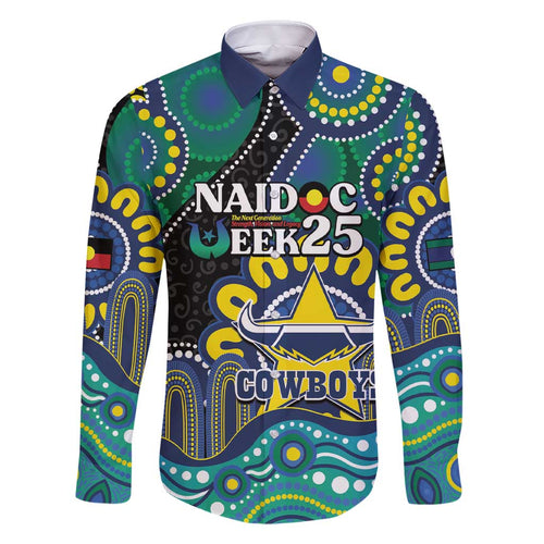 Custom NAIDOC Week 2025 Cowboys Family Matching Short Sleeve Bodycon Dress and Hawaiian Shirt Indigenous Art