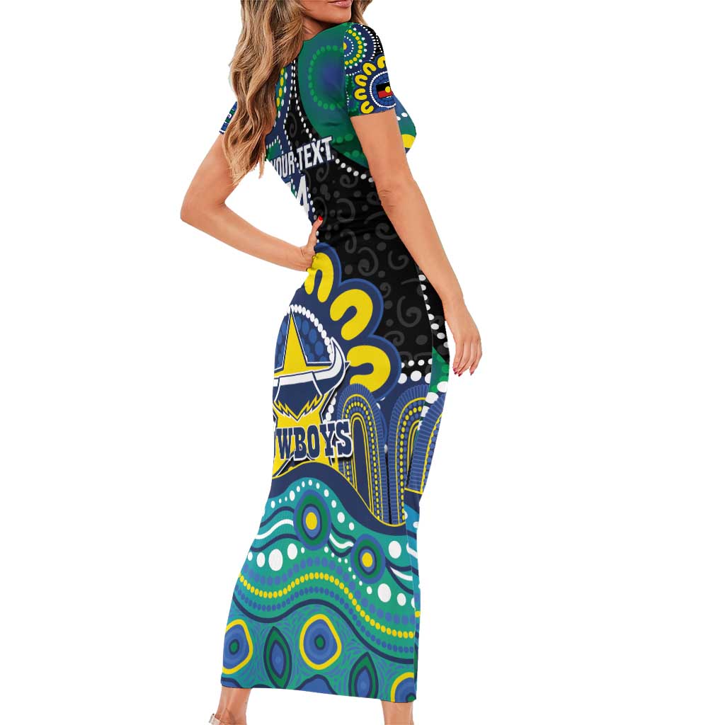 Custom NAIDOC Week 2025 Cowboys Family Matching Short Sleeve Bodycon Dress and Hawaiian Shirt Indigenous Art