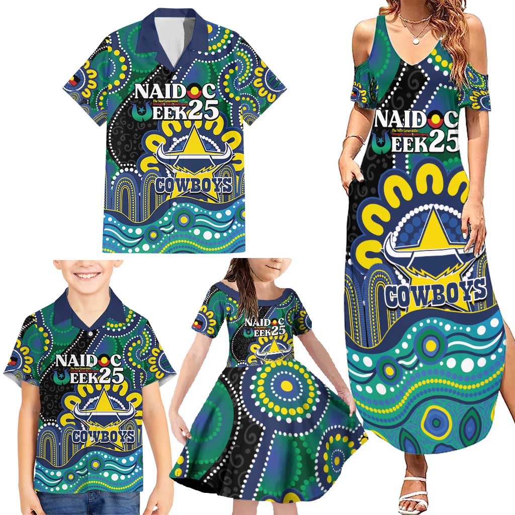 Custom NAIDOC Week 2025 Cowboys Family Matching Summer Maxi Dress and Hawaiian Shirt Indigenous Art