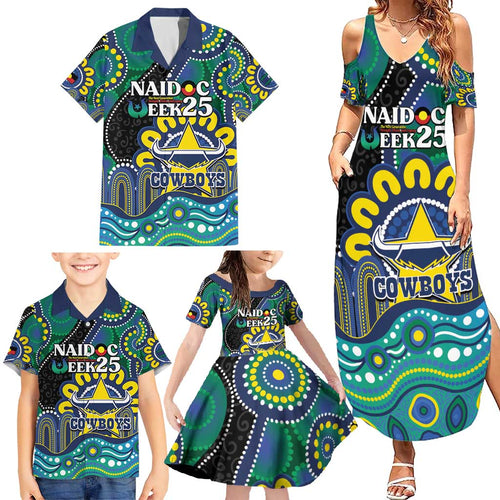 Custom NAIDOC Week 2025 Cowboys Family Matching Summer Maxi Dress and Hawaiian Shirt Indigenous Art