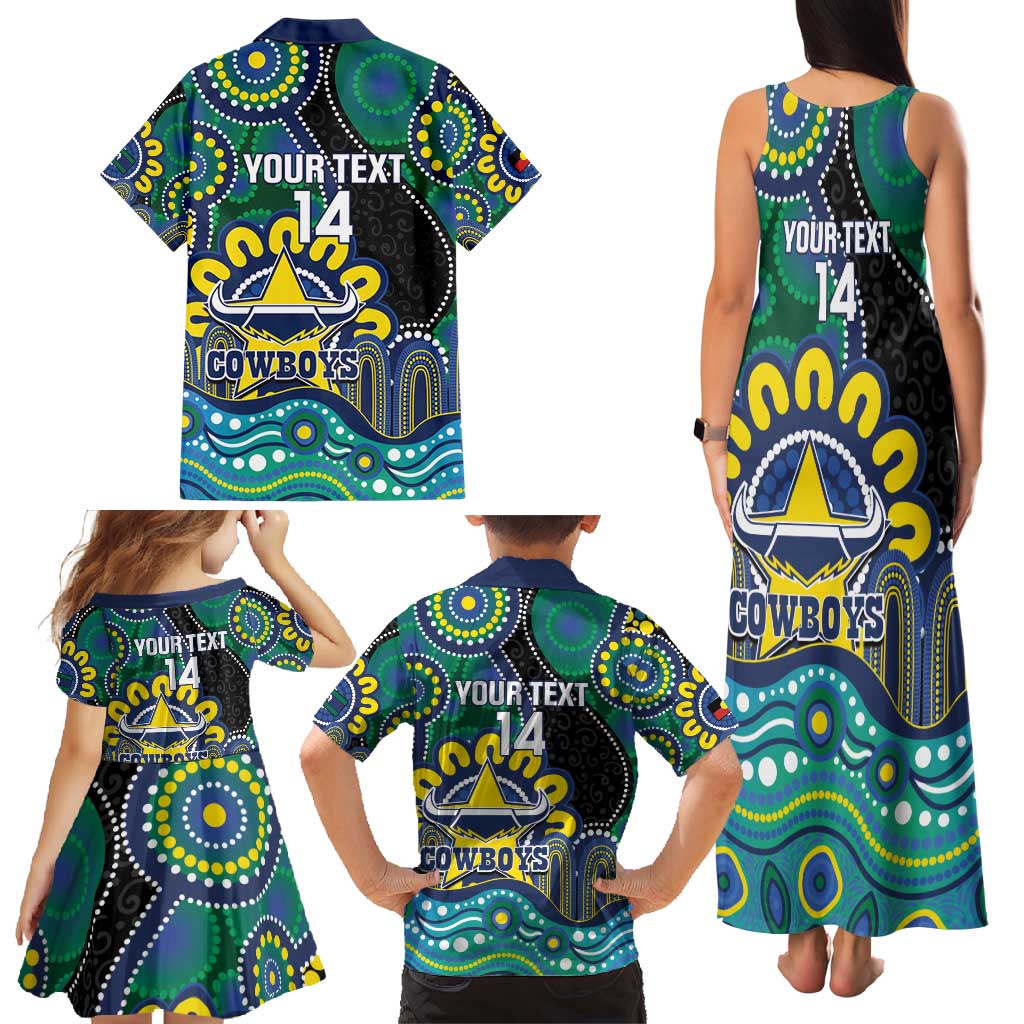 Custom NAIDOC Week 2025 Cowboys Family Matching Tank Maxi Dress and Hawaiian Shirt Indigenous Art