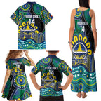 Custom NAIDOC Week 2025 Cowboys Family Matching Tank Maxi Dress and Hawaiian Shirt Indigenous Art
