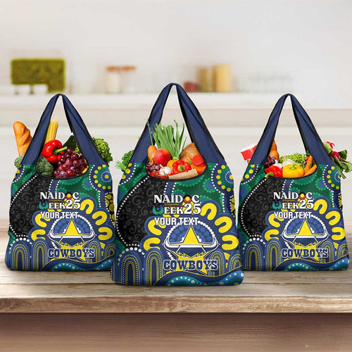 Custom NAIDOC Week 2025 Cowboys Grocery Bag Indigenous Art