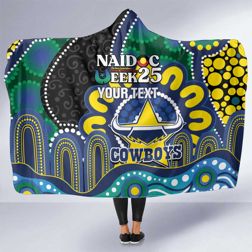 Custom NAIDOC Week 2025 Cowboys Hooded Blanket Indigenous Art