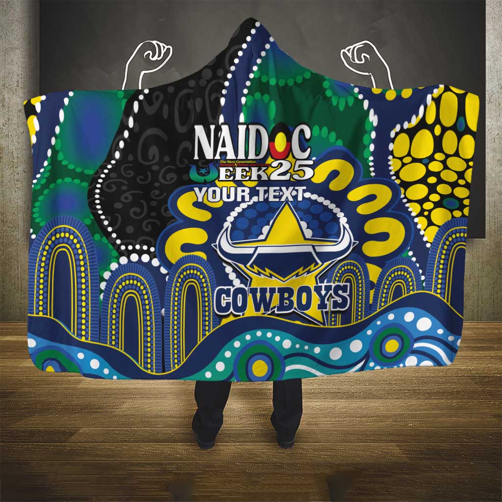 Custom NAIDOC Week 2025 Cowboys Hooded Blanket Indigenous Art