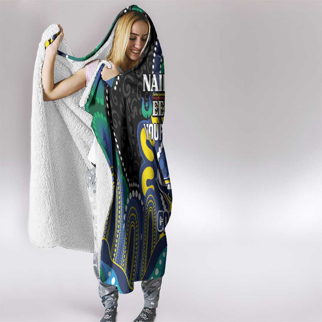 Custom NAIDOC Week 2025 Cowboys Hooded Blanket Indigenous Art