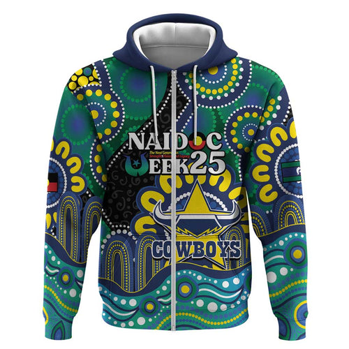 Custom NAIDOC Week 2025 Cowboys Hoodie Indigenous Art