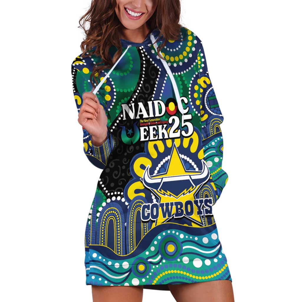 Custom NAIDOC Week 2025 Cowboys Hoodie Dress Indigenous Art