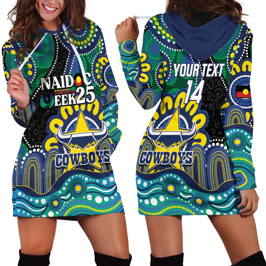 Custom NAIDOC Week 2025 Cowboys Hoodie Dress Indigenous Art