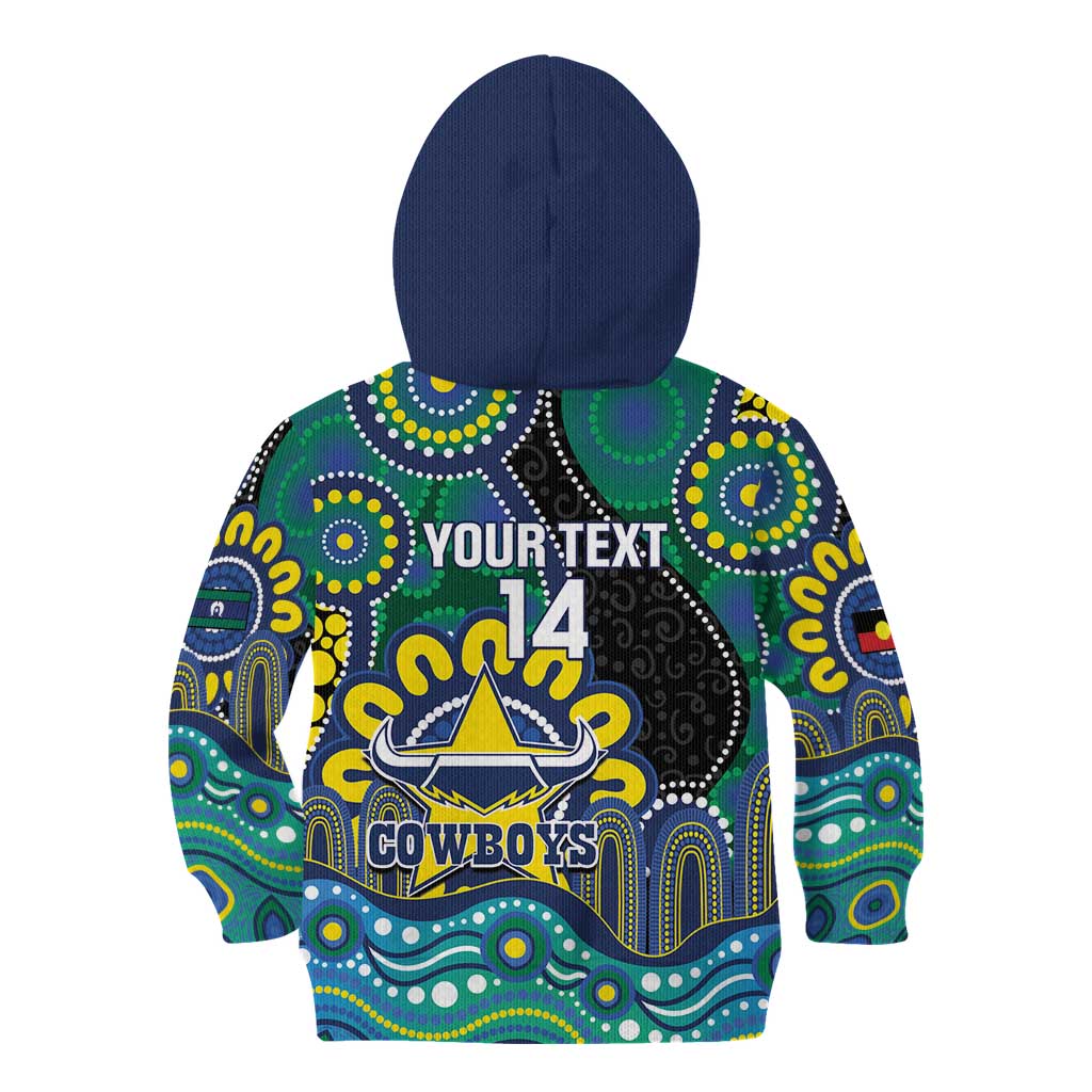 Custom NAIDOC Week 2025 Cowboys Kid Hoodie Indigenous Art