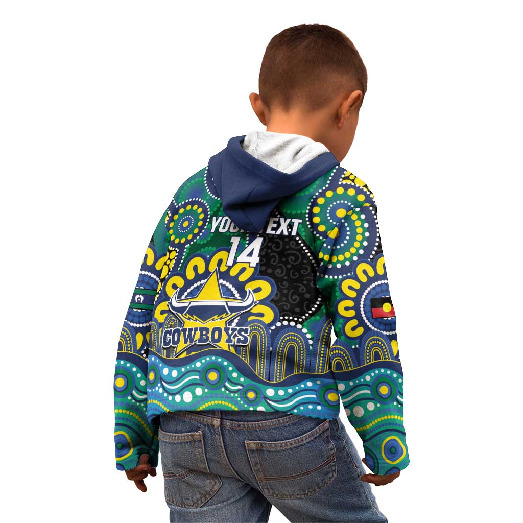 Custom NAIDOC Week 2025 Cowboys Kid Hoodie Indigenous Art