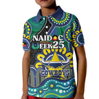 Custom NAIDOC Week 2025 Cowboys Kid Polo Shirt Indigenous Art