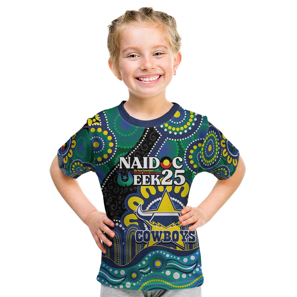 Custom NAIDOC Week 2025 Cowboys Kid T Shirt Indigenous Art