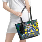 Custom NAIDOC Week 2025 Cowboys Leather Tote Bag Indigenous Art