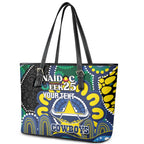 Custom NAIDOC Week 2025 Cowboys Leather Tote Bag Indigenous Art