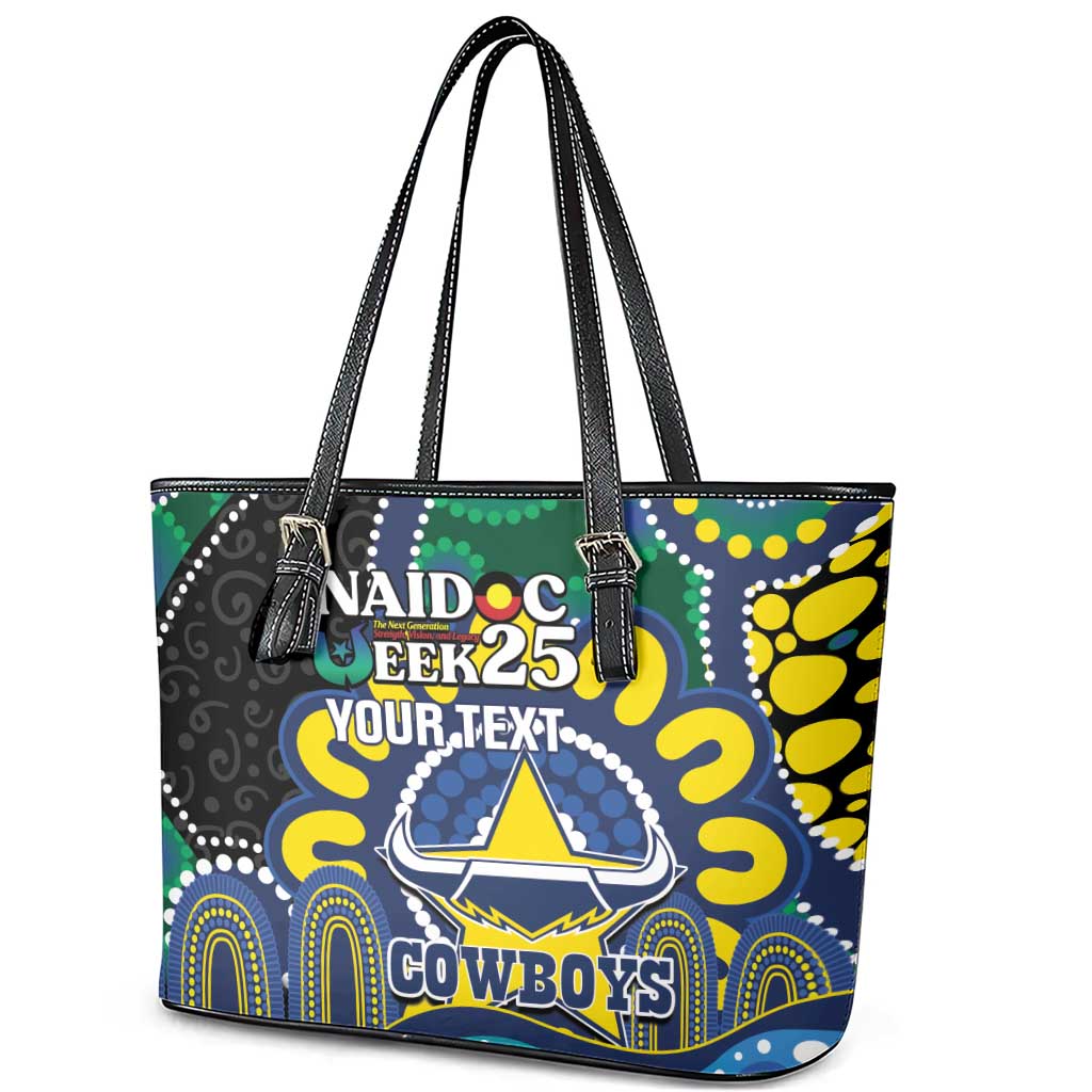 Custom NAIDOC Week 2025 Cowboys Leather Tote Bag Indigenous Art
