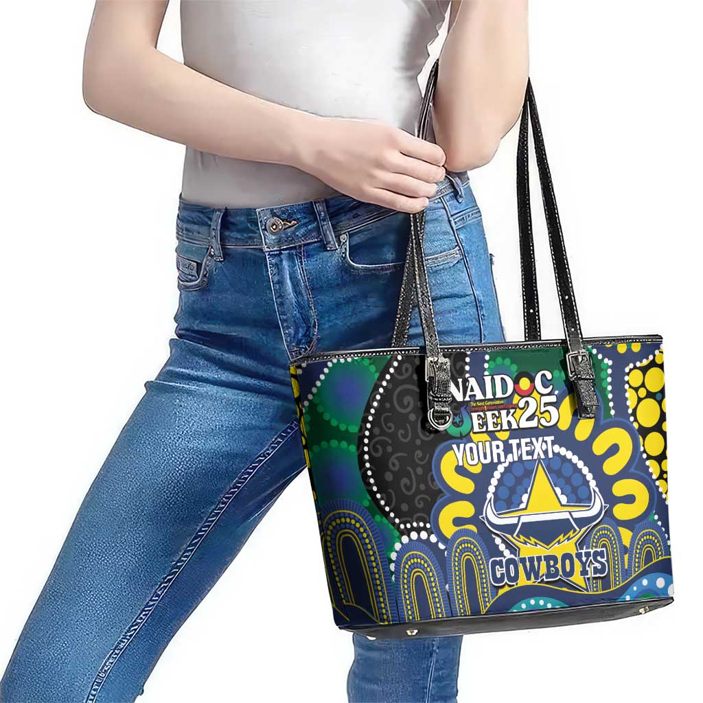 Custom NAIDOC Week 2025 Cowboys Leather Tote Bag Indigenous Art