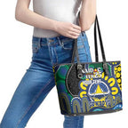 Custom NAIDOC Week 2025 Cowboys Leather Tote Bag Indigenous Art