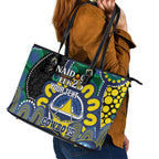 Custom NAIDOC Week 2025 Cowboys Leather Tote Bag Indigenous Art