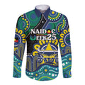 Custom NAIDOC Week 2025 Cowboys Long Sleeve Button Shirt Indigenous Art
