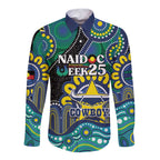 Custom NAIDOC Week 2025 Cowboys Long Sleeve Button Shirt Indigenous Art