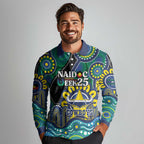 Custom NAIDOC Week 2025 Cowboys Long Sleeve Polo Shirt Indigenous Art