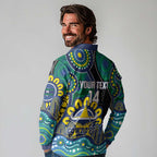 Custom NAIDOC Week 2025 Cowboys Long Sleeve Polo Shirt Indigenous Art