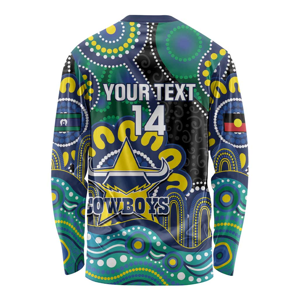 Custom NAIDOC Week 2025 Cowboys Long Sleeve Shirt Indigenous Art