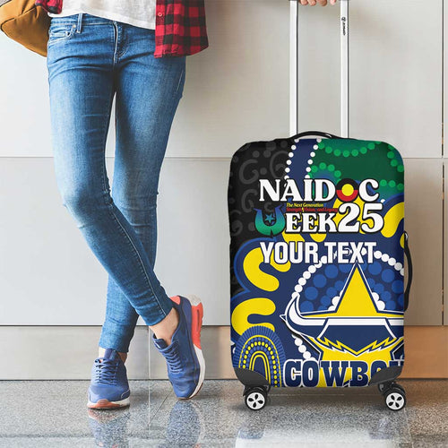 Custom NAIDOC Week 2025 Cowboys Luggage Cover Indigenous Art