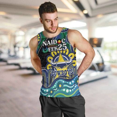 Custom NAIDOC Week 2025 Cowboys Men Tank Top Indigenous Art