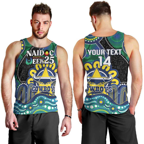 Custom NAIDOC Week 2025 Cowboys Men Tank Top Indigenous Art