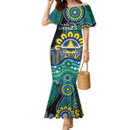 Custom NAIDOC Week 2025 Cowboys Mermaid Dress Indigenous Art