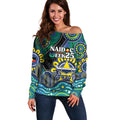 Custom NAIDOC Week 2025 Cowboys Off Shoulder Sweater Indigenous Art