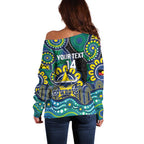 Custom NAIDOC Week 2025 Cowboys Off Shoulder Sweater Indigenous Art