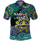 Custom NAIDOC Week 2025 Cowboys Polo Shirt Indigenous Art