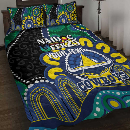 Custom NAIDOC Week 2025 Cowboys Quilt Bed Set Indigenous Art