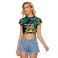 Custom NAIDOC Week 2025 Cowboys Raglan Cropped T Shirt Indigenous Art